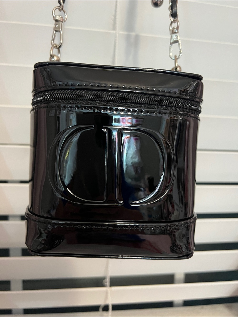 Dior Black Vanity Crossbody Bag with 47 inch Adjustable Chain Strap - Picture 6 of 13